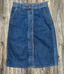 Sneak Peek Small Button Down Denim Skirt