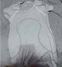 Striped Lululemon Swiftly Tech Short Sleeve Hip Length