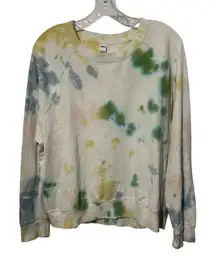 Old Navy Women Large Tie-Dye Pullover Sweatshirt Hipster Casual Retro Bohemian