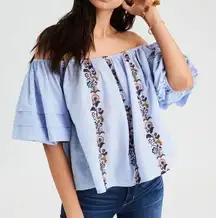 Off The Shoulders Embroidered Top XS