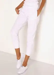 Vitamin A White Organic Rib Joggers Womens Size S