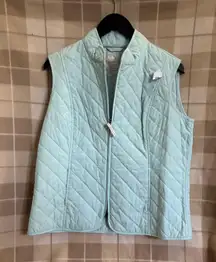 Van Heusen Women's Quilted Vest in Soft Blue