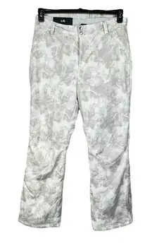 Gerry Womens Large Camo Snowboarding Ski Pants Zip Pockets Fleece Lined White