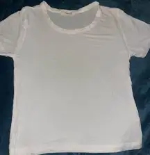 White ribbed tee shirt