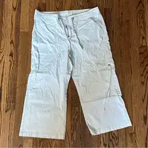 Lee Vintage  Cargo Tan Cream Capri Pants Women’s 16