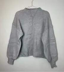 BNWT! VICI Cozy Mockneck Heavy Gray Knit Sweater Size L
