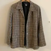 Herman Geist Tweed Long Blazer Jacket! Size 10