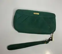 Travelon green clutch wallet