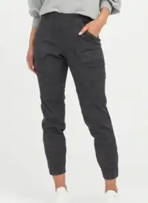 Spanx Grey Stretch Twill Cargo Joggers Pants Elastic Waistband Size Medium