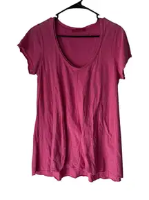 Cut‎ Loose Women's Small Oversized Pink Cotton Short Sleeve Shirt Lightweight