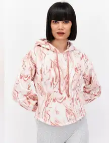 Jenni Marble Print Dusty Rose Hoodie