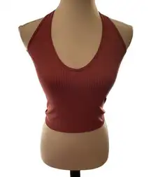 EUC- Out From Under Ribbed Halter Cropped Top