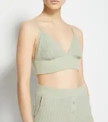 JONATHAN SIMKHAI Juliette Waffle Bralette In Willow