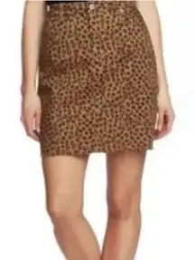 Cece Leopard Print Mini Skirt(Size 10)