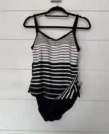 Maxine of Hollywood Women’s 12 Black White One Piece Swim