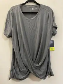 NWT Xersion Draped Activewear T-Shirt in castor‎ gray - XXL