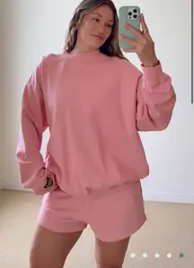 Daily Drills Dusty Rose Set Vintage Crewneck and Super Shorts