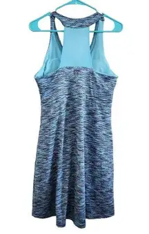 MPG Turquoise Blue Racerback Athletic Golf Brami Dress Built in Bra Large