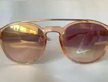 Nike KISMET EV1203 Orange Crystal Round Sunglasses Pink Gradient