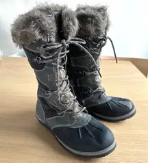 Blondo Sport Waterproof Grey Sasha Boots Faux Fur Size 6M Winter Fleece lined