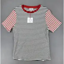 New Ines De La Fressange Paris Womens Striped Ribbed Shirt Sz M Annarlette