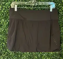 Athleta Run With It 14 Inch Skort Sz Medium Black