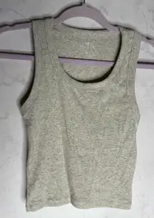 Hollister grey ribbed tank top cropped xs