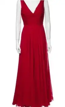 Like new Alex perry red silk gown