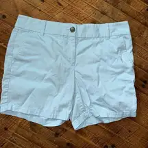 Loft blue flat front preppy size 6 6” vacationcore shorts