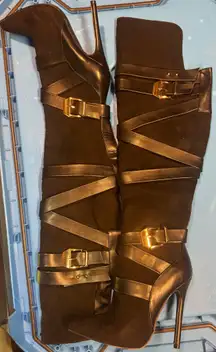 Geraldine over the knee stiletto style boots 