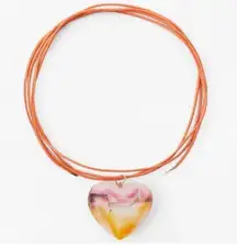 Zara heart cord necklace