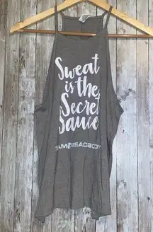 Women's Beachbody Sweat is the Secret Sauce Graphic Gray T-Shirt Coach Tank