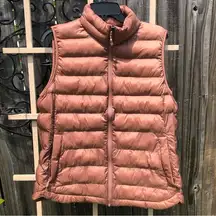 32 Degrees Heat 32° Degree Heat Tan Puffer Vest zip pockets L