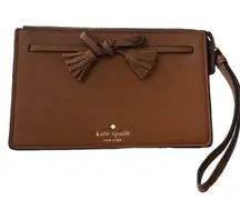 kate spade Hayes Gingerbread Leather Wristlet