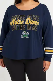 Notre Dame Fighting Irish Fanatics Navy Collegiate Sleeve Women's Tee 2XL