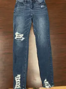 Distressed The Dream Jean Hi-Rise Jeggings Denim Jeans Size 0