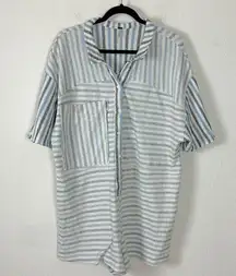 Free People  For The Boys Hot Shot Romper in Boardwalk Stripe Large