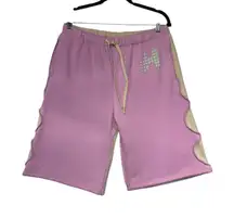 HUNI Sweat Shorts Pink Lavender Beige casual designer fun boutique medium