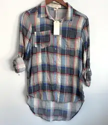 Love Note| Lightweight Plaid Shirt sz Small