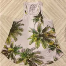Chaser White with Palm Tree Racerback Tank Top.