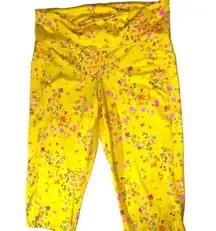 Ideology yellow workout capris pants with side pockets! New