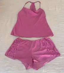 NWOT In bloom by Jonquil 2 Piece Sleep Set - Hayward Cami and Shorts Raspberry M