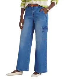 KanCan Londyn High Rise Cargo Wide leg jeans casual everyday size 28 women’s
