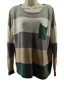 Vanilla Bay Angora Striped Sweater Style #VT0001 SELF Casual Soft School Y2K L