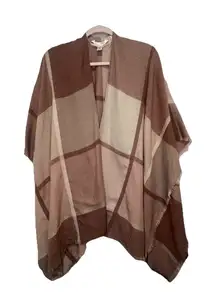 LC Lauren Conrad Shawl Women’s One Size Blush Pink Plaid Warm Cozy Knit Wrap