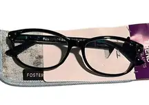 Foster Grant Women Reading Glasses Gloss Teal Diamond Embellished +1.75 NEW