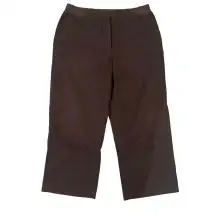 Lands' End‎ Women’s Crawford Twill Brown Straight Leg Pants Size 10