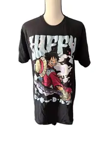 One Piece Luffy Samurai Sword Puff Print T-Shirt Hot Topic Anime Size Large