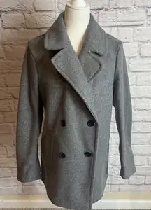 RD Style Women's NWT Grey  Cozy Casual Preppy Peacoat Size Small Stitch Fix