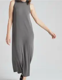 Richer Poorer Dress Women's Sz‎ S Ribbed Knit Column Maxi Dress Gray NWT